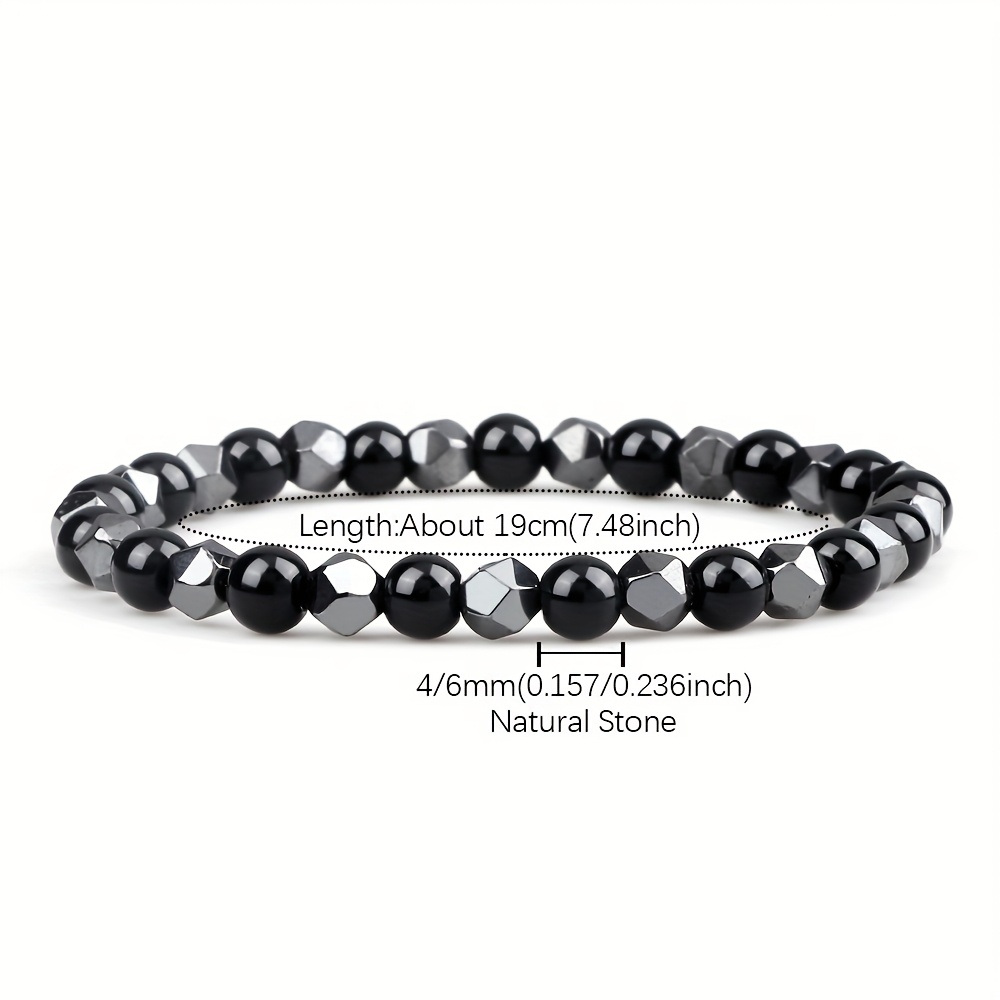 Y2K Hip Hop Natural Stone Bracelet Beads with Luster